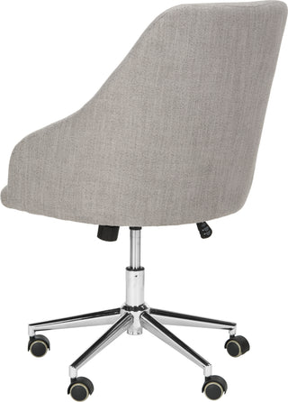 Safavieh Adrienne Linen Chrome Leg Swivel Office Chair Grey and Furniture 