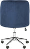 Safavieh Adrienne Velvet Chrome Leg Swivel Office Chair Navy and Furniture 