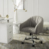 Safavieh Themis Linen Chrome Leg Swivel Office Chair Grey  Feature