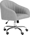 Safavieh Themis Linen Chrome Leg Swivel Office Chair Grey and Furniture 