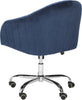 Safavieh Themis Velvet Chrome Leg Swivel Office Chair Navy and Furniture 