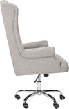 Safavieh Ian Linen Chrome Leg Swivel Office Chair Grey and Furniture 