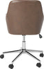 Safavieh Cadence Swivel Office Chair Brown and Chrome Furniture 