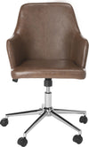 Safavieh Cadence Swivel Office Chair Brown and Chrome Furniture main image