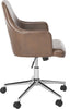 Safavieh Cadence Swivel Office Chair Brown and Chrome Furniture 