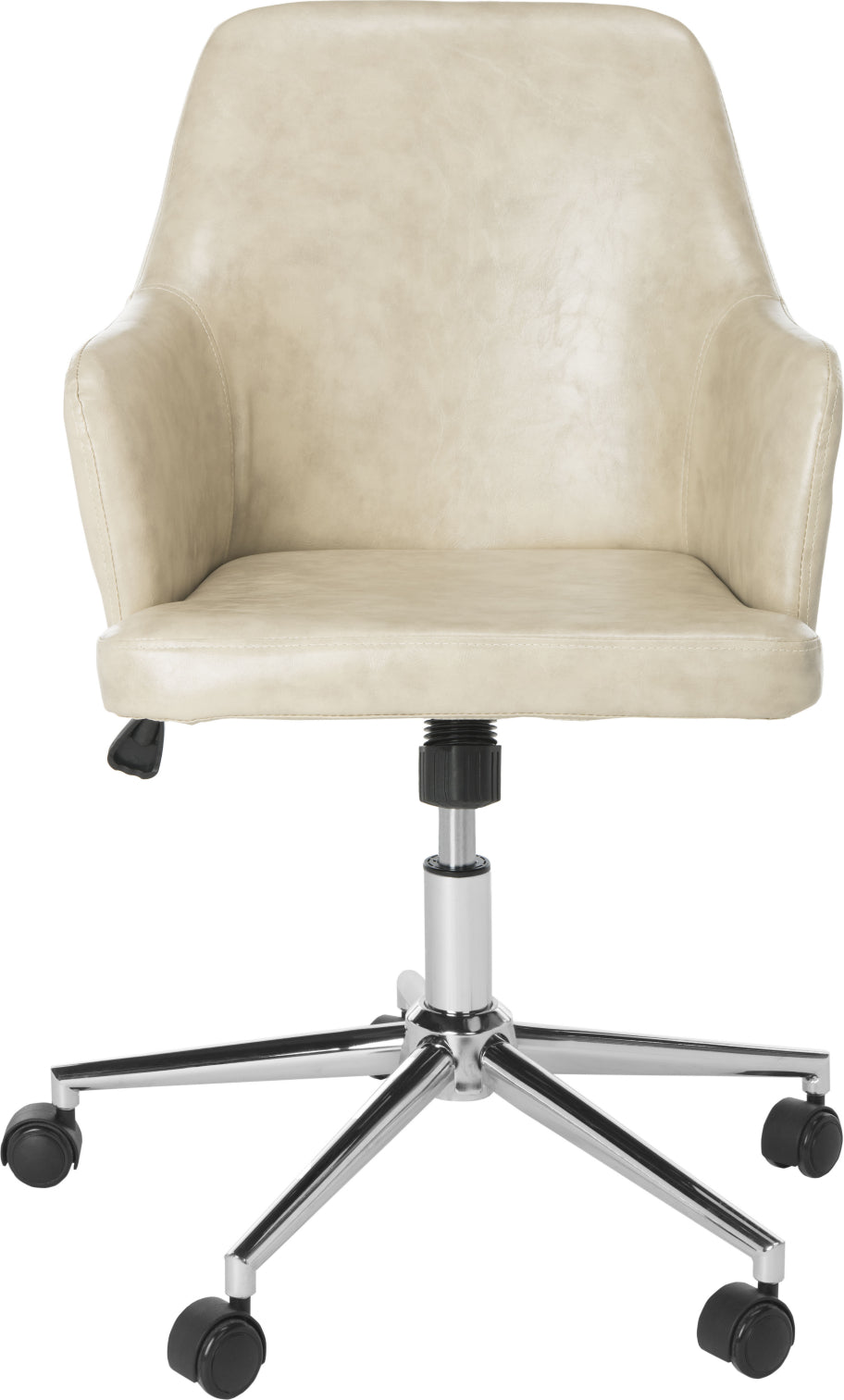 Safavieh Cadence Swivel Office Chair Beige and Chrome Furniture main image