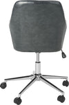 Safavieh Cadence Swivel Office Chair Dark Grey and Chrome Furniture 