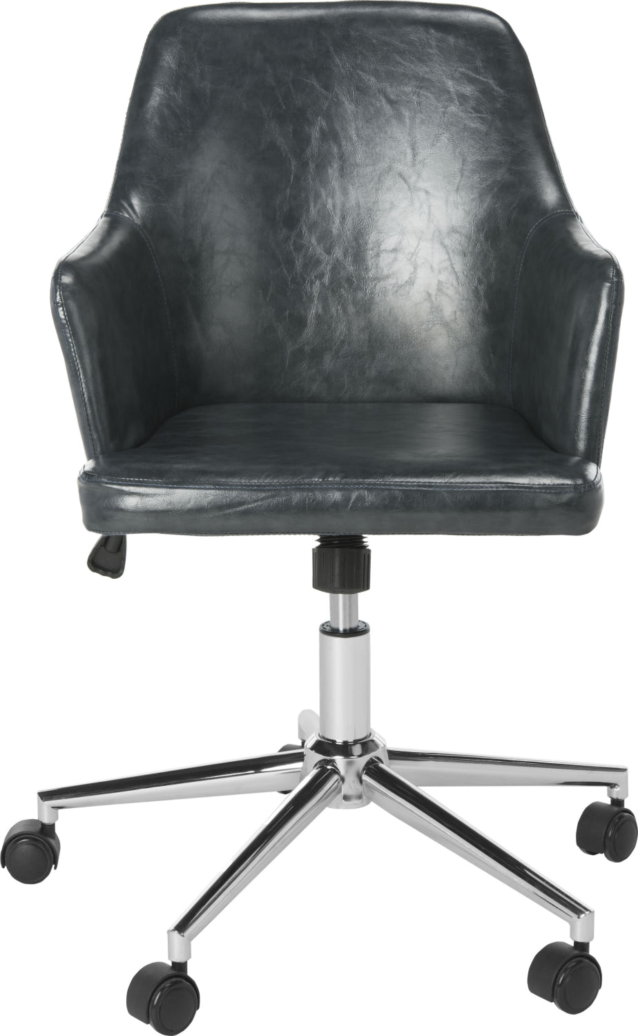 Safavieh Cadence Swivel Office Chair Dark Grey and Chrome Furniture main image