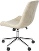 Safavieh Fletcher Swivel Office Chair Beige and Chrome Furniture 