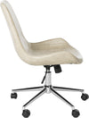 Safavieh Fletcher Swivel Office Chair Beige and Chrome Furniture 