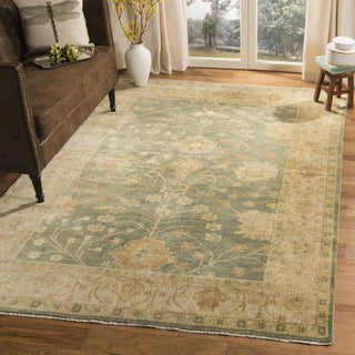 Safavieh Oushak OSH117 Medium Blue/Green Area Rug Room Scene Feature