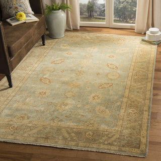 Safavieh Oushak OSH124 Light Blue/Beige Area Rug Room Scene Feature