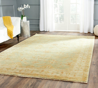 Safavieh Oushak OSH141 Soft Green/Ivory Area Rug Room Scene Feature