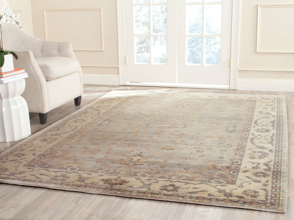 Safavieh Oushak OSH231 Blue/Ivory Area Rug Room Scene Feature