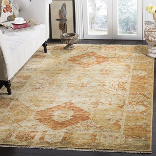 Safavieh Oushak OSH561 Gold/Brown Area Rug Room Scene Feature