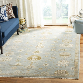 Safavieh Oushak OSH751 Blue/Ivory Area Rug Room Scene Feature