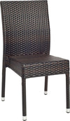 Safavieh Newbury Wicker Chair Black/Brown Furniture 