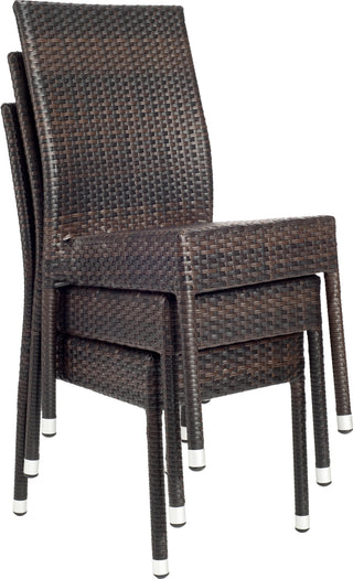 Safavieh Newbury Wicker Chair Black/Brown Furniture 