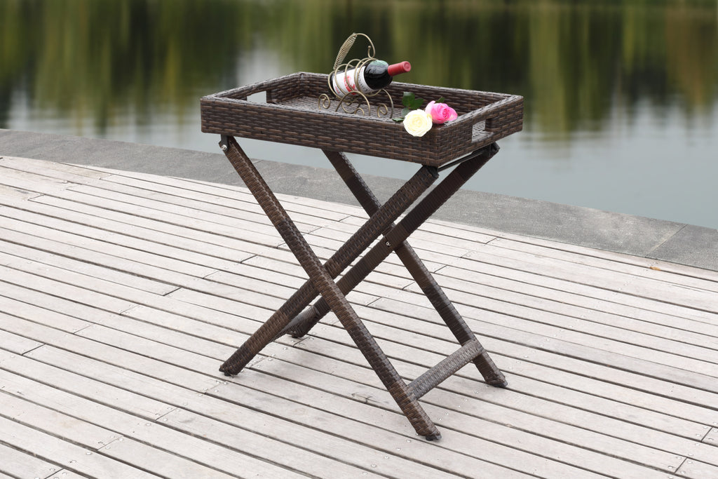 Safavieh Bardia Tray Table Brown Furniture  Feature