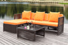 Safavieh Likoma Wicker 3 Pc Outdoor Set Brown/Orange/White Furniture  Feature