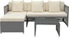 Safavieh Likoma Wicker 3 Pc Outdoor Set Grey/Beige/White Furniture main image