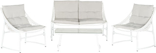 Safavieh Berkane 4 Pc Outdoor Set White/Grey Furniture main image