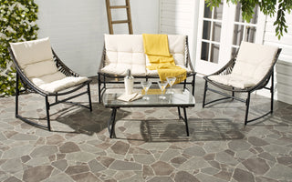 Safavieh Berkane 4 Pc Outdoor Set Brown/Beige Furniture 