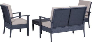 Safavieh Myers 4 Pc Outdoor Set Titanium/Sand Furniture 