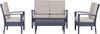 Safavieh Myers 4 Pc Outdoor Set Titanium/Sand Furniture Main