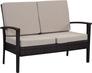 Safavieh Myers 4 Pc Outdoor Set Brown/Sand Furniture 