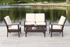 Safavieh Myers 4 Pc Outdoor Set Brown/Sand  Feature
