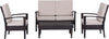 Safavieh Myers 4 Pc Outdoor Set Brown/Sand Furniture Main