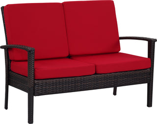 Safavieh Myers 4 Pc Outdoor Set Brown/Red Furniture 