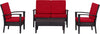 Safavieh Myers 4 Pc Outdoor Set Brown/Red Furniture Main