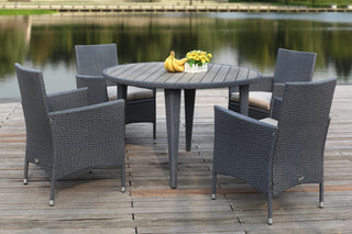 Safavieh Cooley 5 Pc Outdoor Set Titanium/Sand  Feature