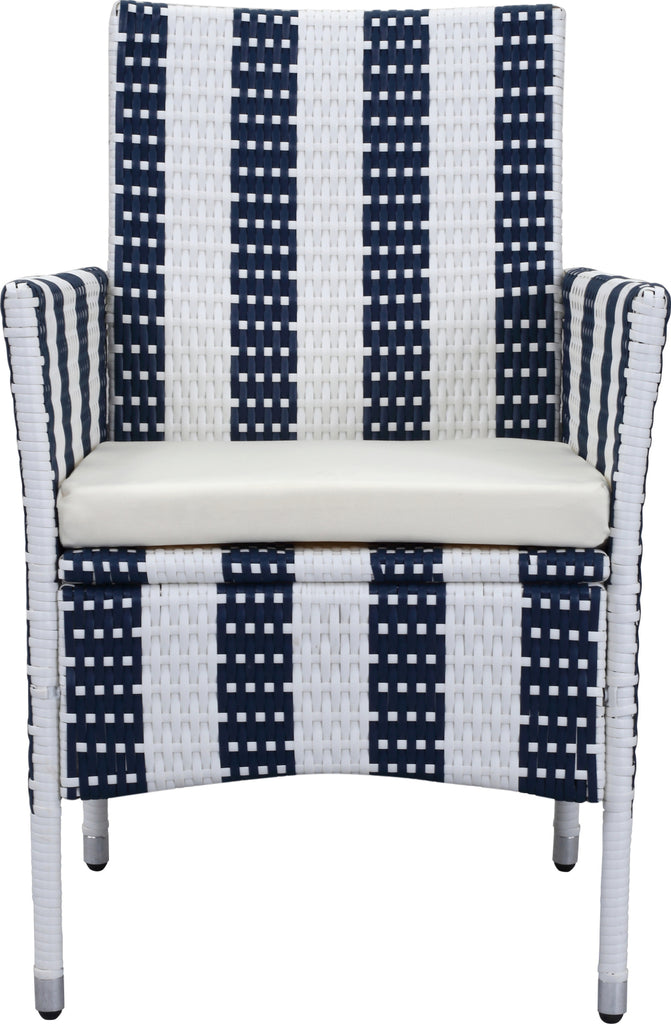 Safavieh Cooley 5 Pc Outdoor Set Navy/White Furniture main image