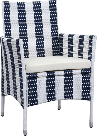 Safavieh Cooley 5 Pc Outdoor Set Navy/White Furniture 