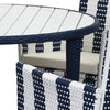 Safavieh Cooley 5 Pc Outdoor Set Navy/White Furniture 