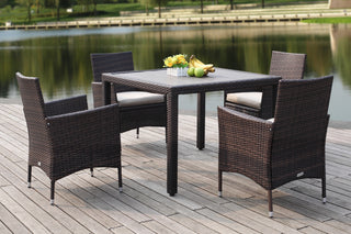 Safavieh Frazier 5 Pc Outdoor Set Brown/Sand  Feature