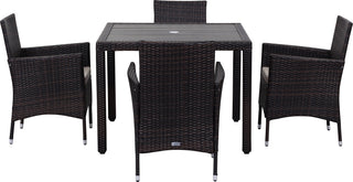 Safavieh Frazier 5 Pc Outdoor Set Brown/Sand Furniture Main