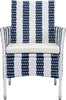 Safavieh Frazier 5 Pc Outdoor Set Navy/White Furniture main image