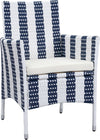 Safavieh Frazier 5 Pc Outdoor Set Navy/White Furniture 
