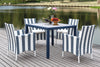 Safavieh Frazier 5 Pc Outdoor Set Navy/White  Feature