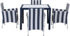 Safavieh Frazier 5 Pc Outdoor Set Navy/White Furniture Main
