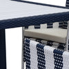 Safavieh Frazier 5 Pc Outdoor Set Navy/White Furniture 