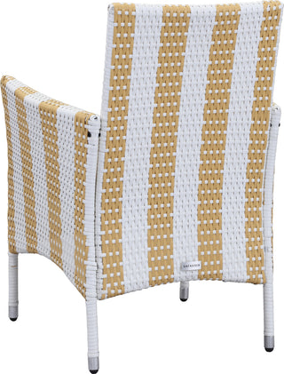 Safavieh Frazier 5 Pc Outdoor Set Gold/White Furniture 