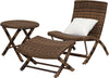 Safavieh Perkins 3 Pc Outdoor Set Brown Furniture 