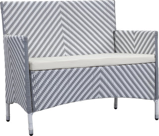 Safavieh Figueroa 4 Pc Outdoor Set Grey/White Furniture 