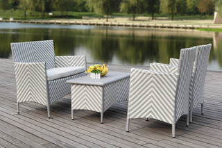 Safavieh Figueroa 4 Pc Outdoor Set Grey/White  Feature