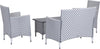 Safavieh Figueroa 4 Pc Outdoor Set Grey/White Furniture 